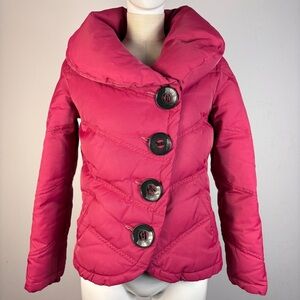 Soia & Kyo down filled short puffer jacket in hot pink M
